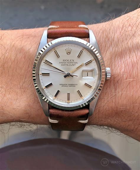 vintage rolex datejust leather strap.